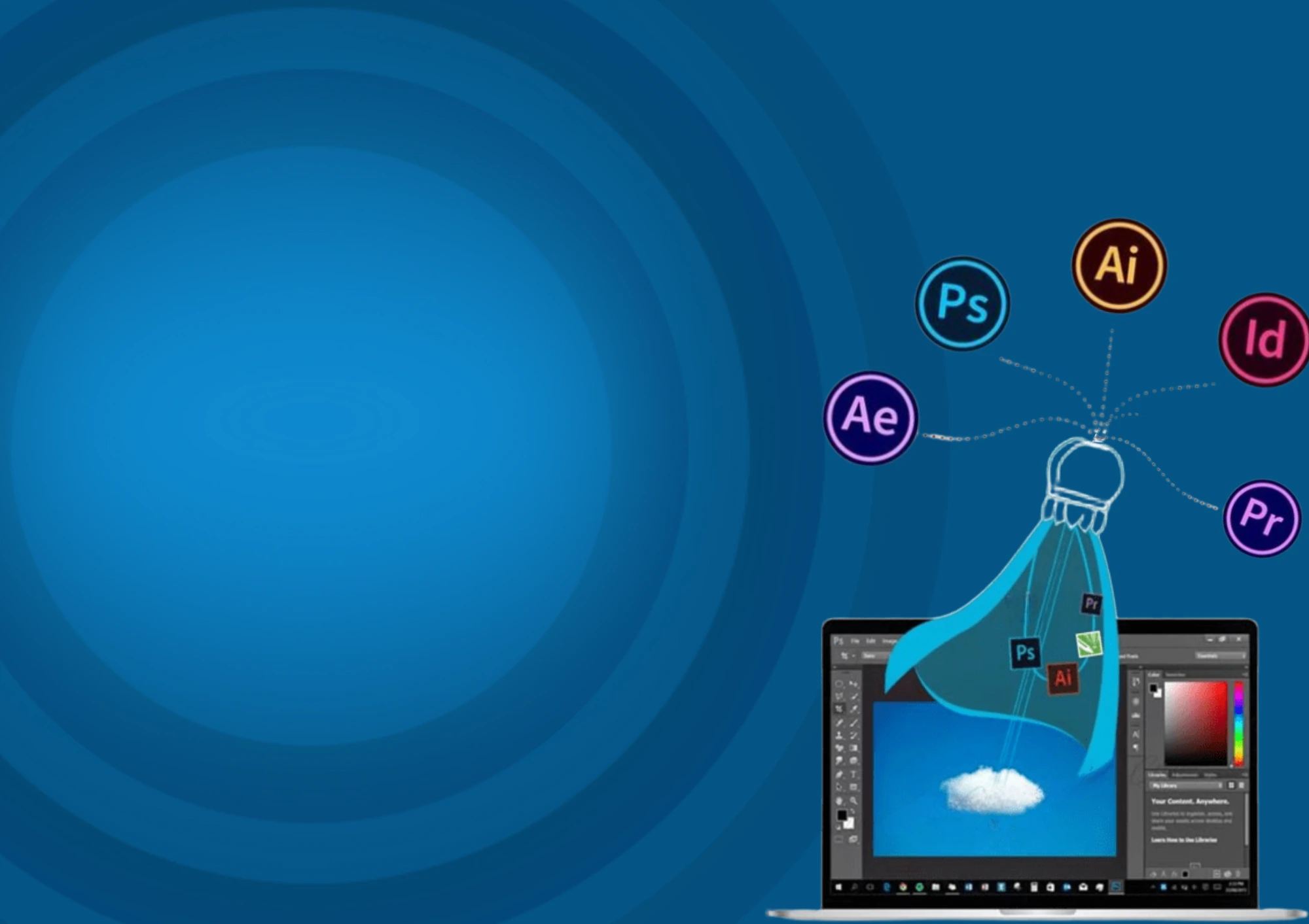 Photoshop, Illustrator, Corel, InDEsign